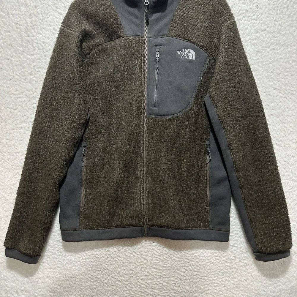 North Face Men's Sz M Authentic Grizzly‎ Hybrid Full Zip Fleece Polartec Jacket